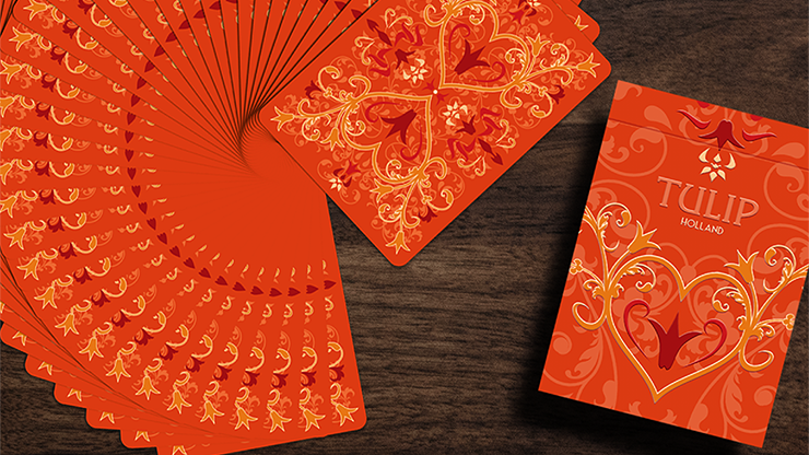 Tulip Playing Cards (Orange) - Dutch Card House Company