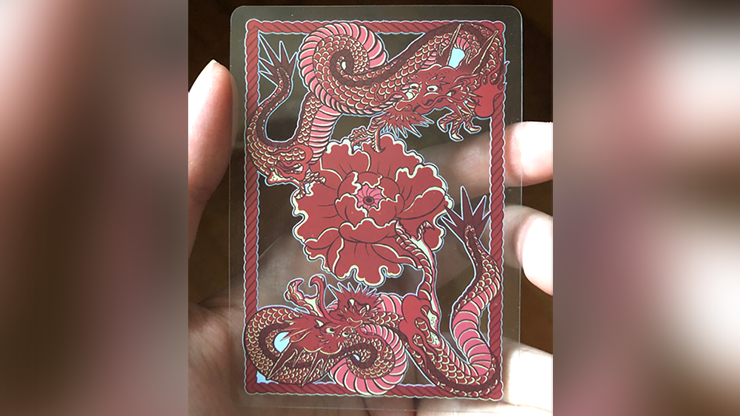 Dragon Transparent Playing Cards (Fire Red)