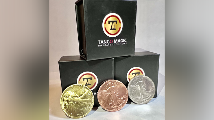 Follow the Silver Walking Liberty (Gimmicks and Online Instructions) - Tango