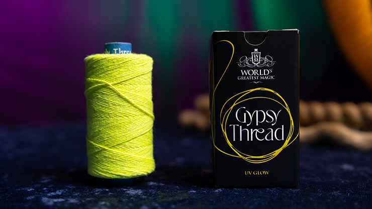 WGM UV GLOW GYPSY THREAD YELLOW REFILL SPOOL - Murphy's Magic