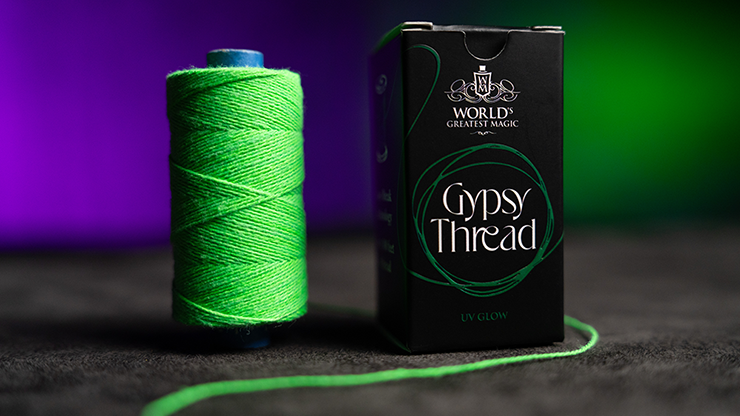 WGM UV GLOW GYPSY THREAD GREEN REFILL SPOOL - Murphy's Magic