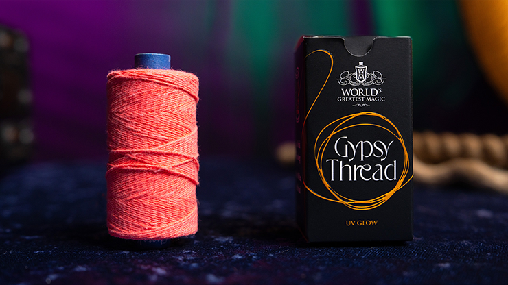 WGM UV GLOW GYPSY THREAD ORANGE REFILL SPOOL - Murphy's Magic