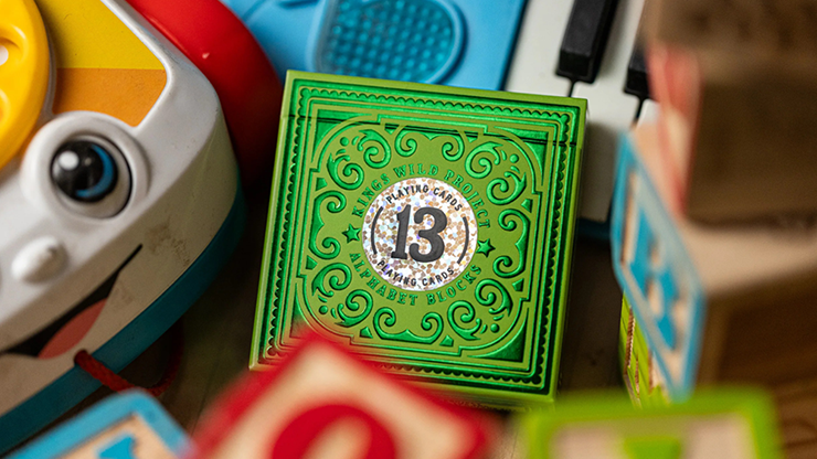 Alphabet Blocks (Green) Playing Cards - Kings Wild Project