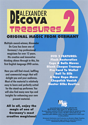 Treasures Vol 2 by Alexander DeCova - DVD