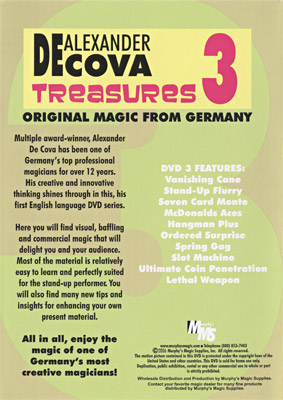 Treasures Vol 3 by Alexander DeCova - DVD