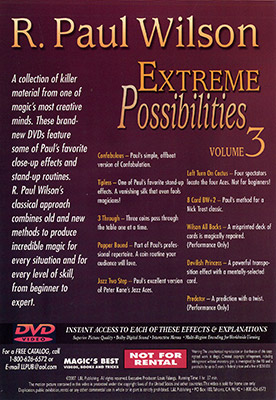 Extreme Possibilities Volume 3 by R. Paul Wilson - DVD